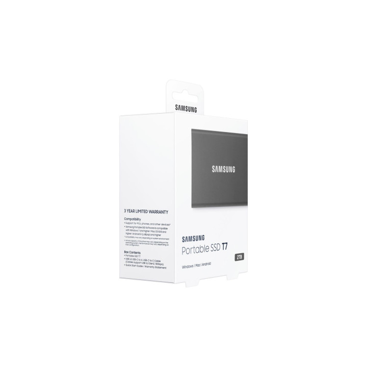 SAMSUNG SSD ESTERNO T7 2TB USB-C GREY